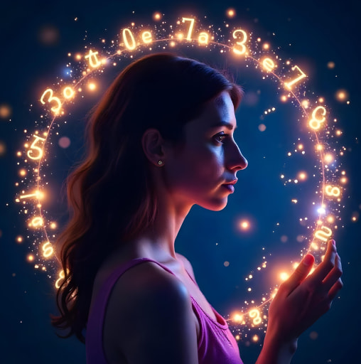 Девушка с числами